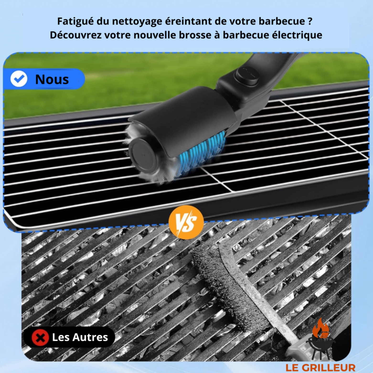 Comparatif de nettoyage entre la brosse Pro Roller et une brosse classique