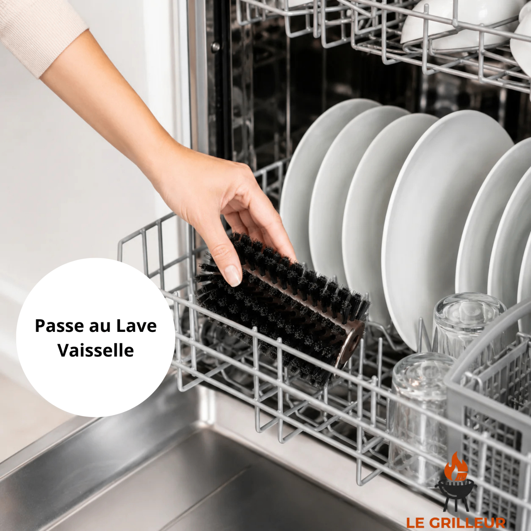 Tête de brosse Le Maître Grill compatible lave-vaisselle